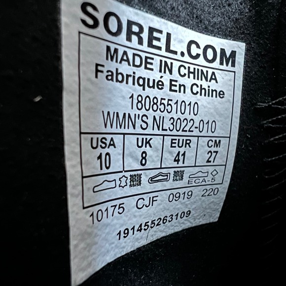 Sorel Joan of Arctic Wedge II Chelsea Boots Black Leather Ankle Wedge Womens 10 - Picture 9 of 9